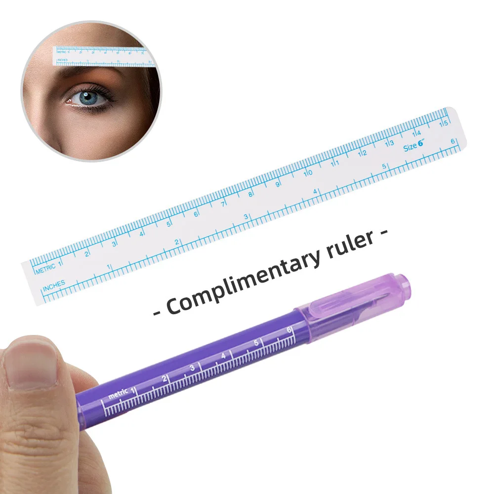 New Pack Disposable Medical Surgery Pen With Ruler  Permanent Makeup Body Tattoo Piercing Scribe Skin Marker Pen