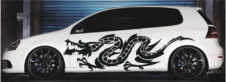 

Asian Dragon Car Vinyl Graphics Semi Trailer Truck RV Boat Decals Kit Set Of 2car Long Stripe Decal 2PCS