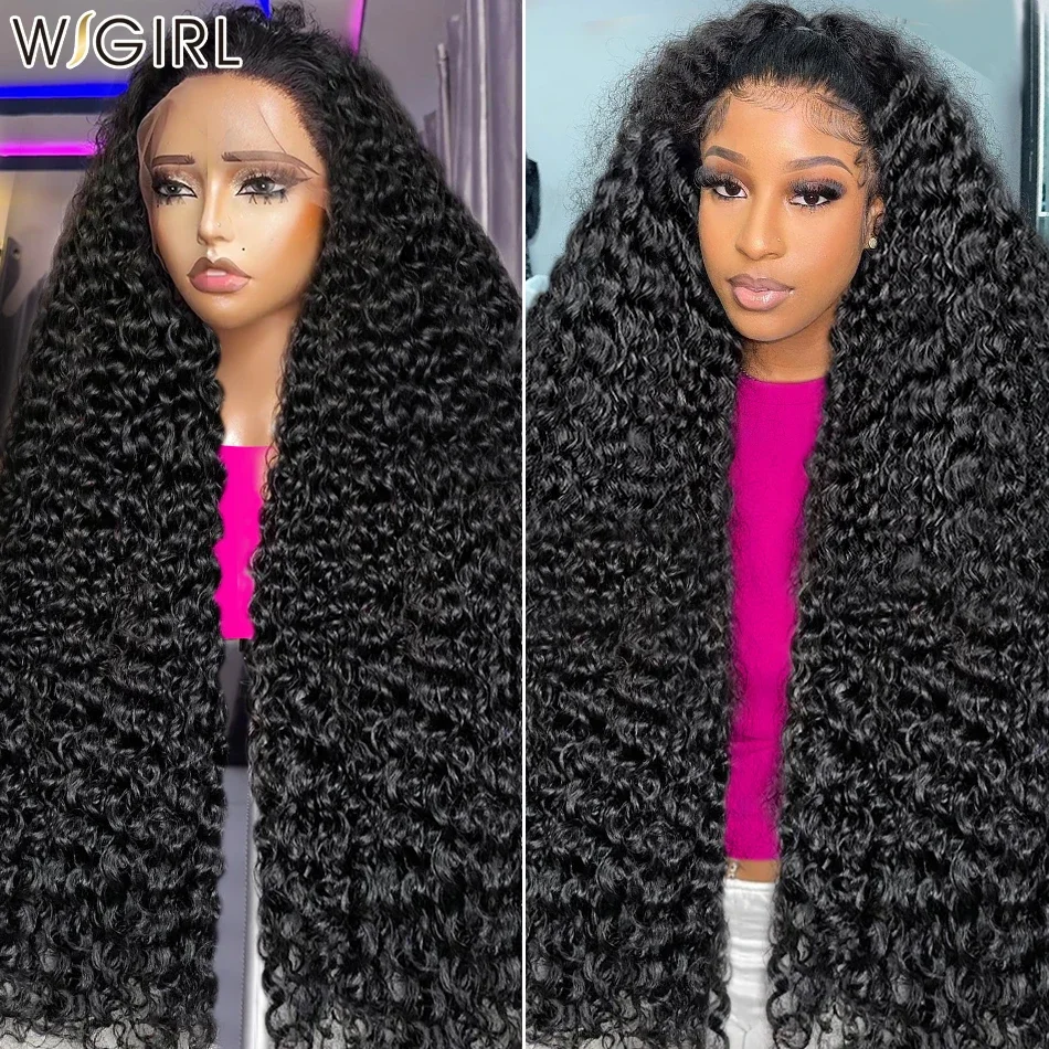 Wigirl 30 40 Inch Curly 13x4 13x6 Transparent Lace Front Human Hair Wigs Wear and Go 5x5 Glueless Loose Deep Wave Frontal Wig