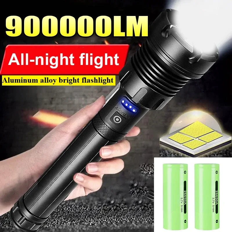 900000lm-rechargeable-led-flashlight-dual-battery-super-bright-flash-light-with-cob-side-light-tactical-torch-lights-18650-26650