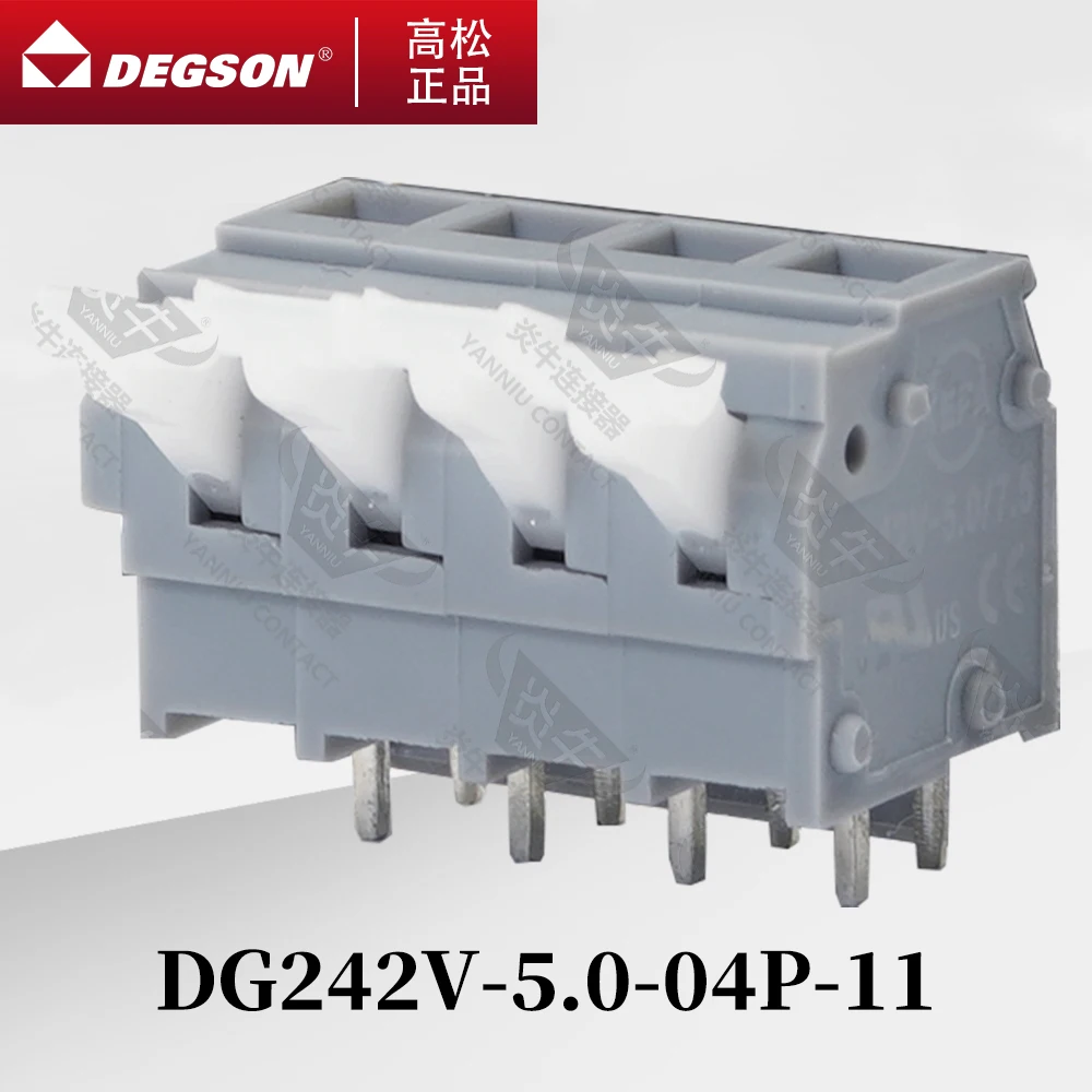 

10Pcs DEGSON DG242V-5.0-5.08 Spring PCB terminal blocks Spring Connector Phoenix Contact KF242V 5.0mm 5.08mm 2PIN-12PIN 450V 17A