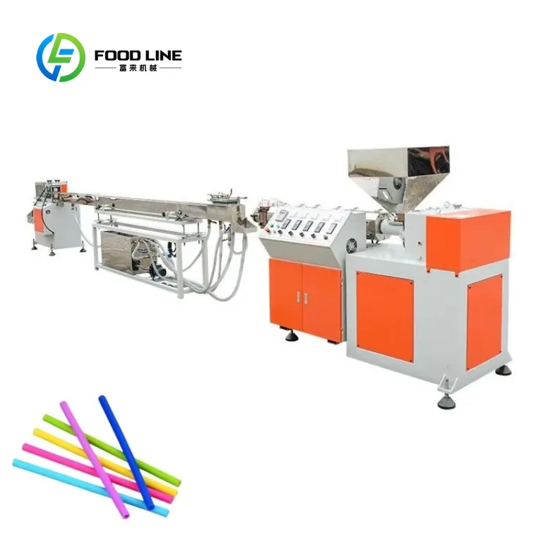 Customized Disposable Straw Making Machine With Green Body And Digital Temp Control For Plastic Straws Bulk Purchase Price Cut