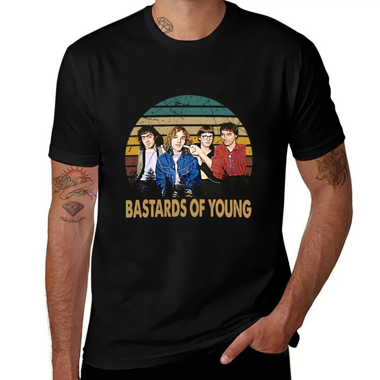 

VIntage bastards of young the replacements band gift for fans art T-Shirt man t shirt designer t shirt man casual T-shirt