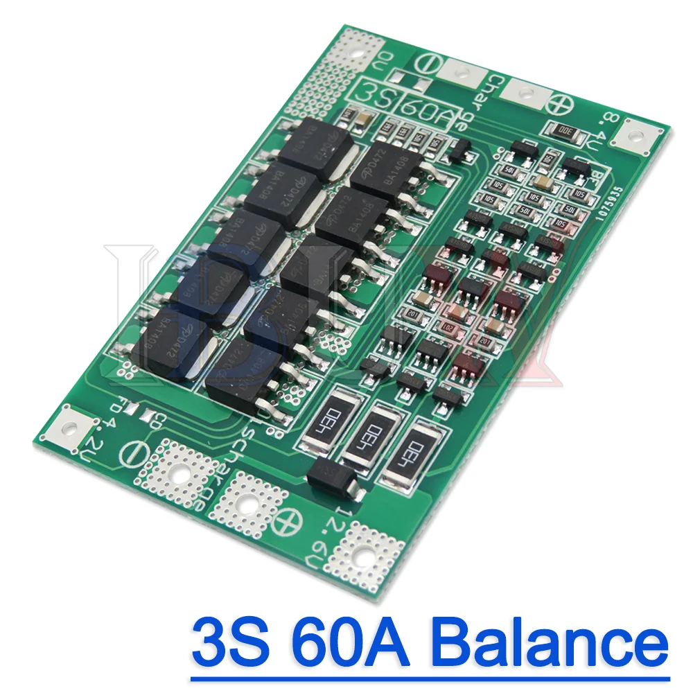 3S 4S 20A 40A 60A Enhance Balance Li-ion Lithium Battery Charger Protection Board 18650 BMS Drill Motor 11.1V 12.6V/14.8V 16.8V