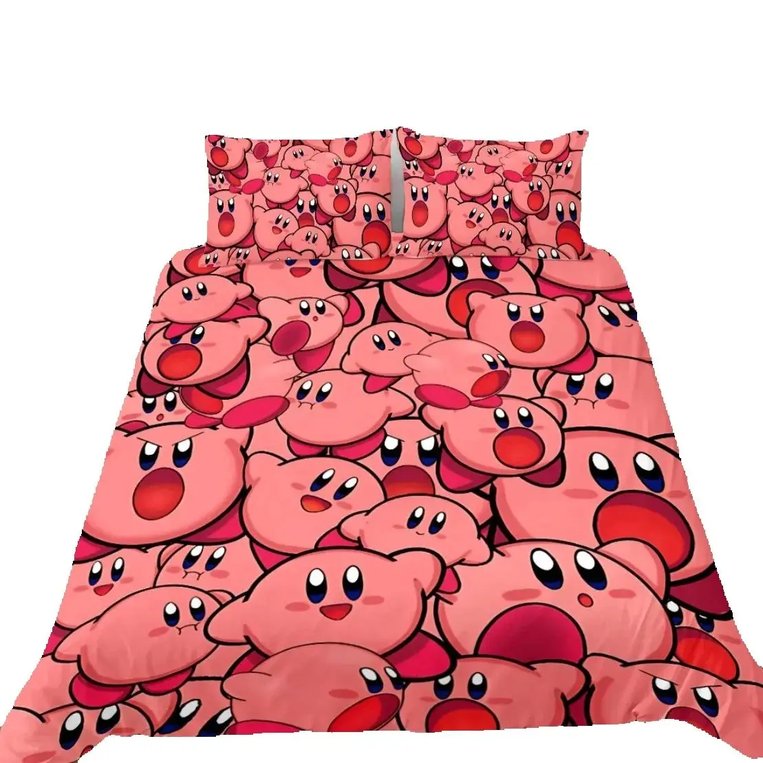 

Cute Cartoon Kirbys Bedding Set Kawaii Kirbys Cute Pink Duvet Cover Pillowcase Adult Boy Girl Bedroom Decoration Children Gift