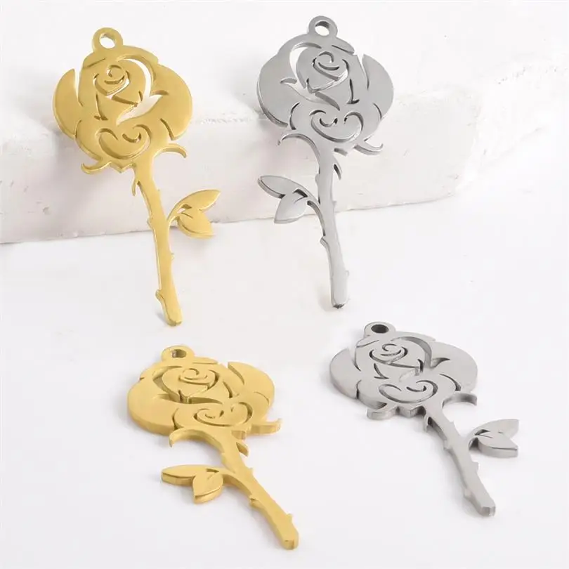 6Pcs Witchcraft Crescent Moon Amulet Tree of Life Maple Leaf Colgantes Stainless Steel Yogo Buddhism Lotus Flower Pendant Bijoux