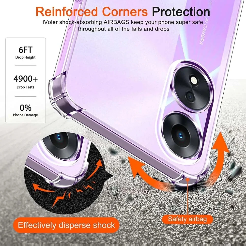 Shockproof Airbag TPU Case for OPPO A60 A79 5G A98 A78 A58 A38 A18 A77 A57 A57S A17 A96 A16 Protective Cover Capa Fundas Coque image 2