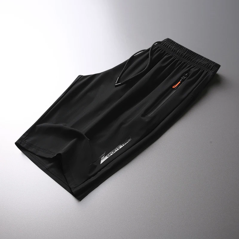 Summer Men Casual Beach Homme Ice Silk Cool Comfortable Breathable Stretch Slim Fit Quick Dry Sports Male Shorts Big Size 8XL