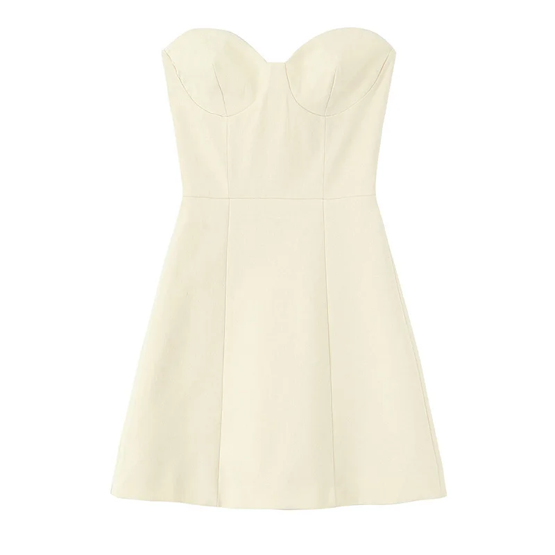 Sommer Einfarbig Liebsten Zipper Kleid Frauen Ärmellose Backless A-Line Mini Party Kleid Weibliche Sexy Vintage Tragen 2023 Neue