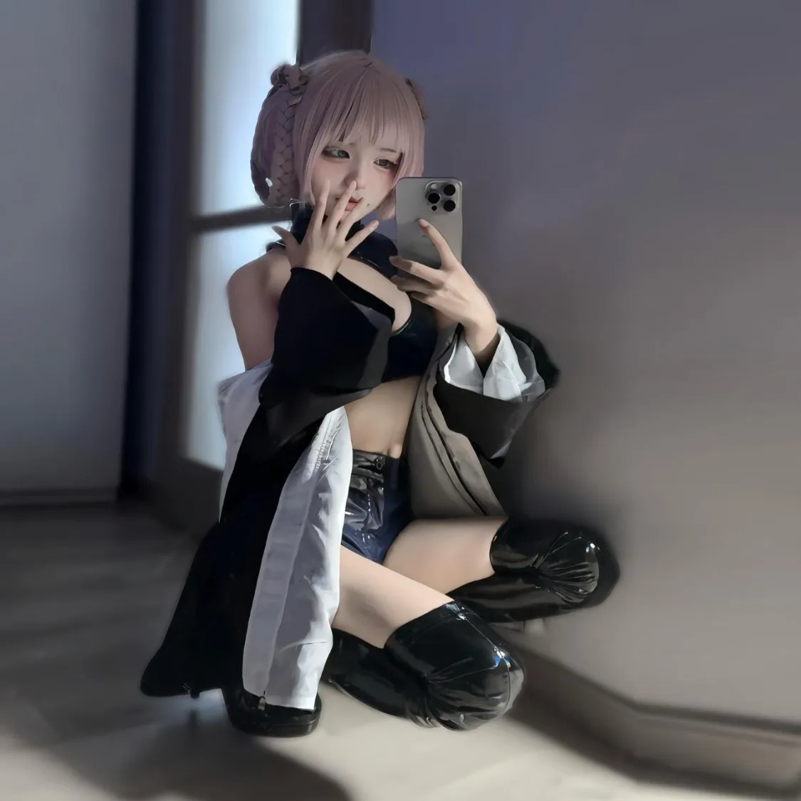 Anime Yofukashi No Uta Cosplay Nanakusa Nazuna Cosplay Costume wig Call of The Night Cosplay Costume Halloween Sexy suit denture