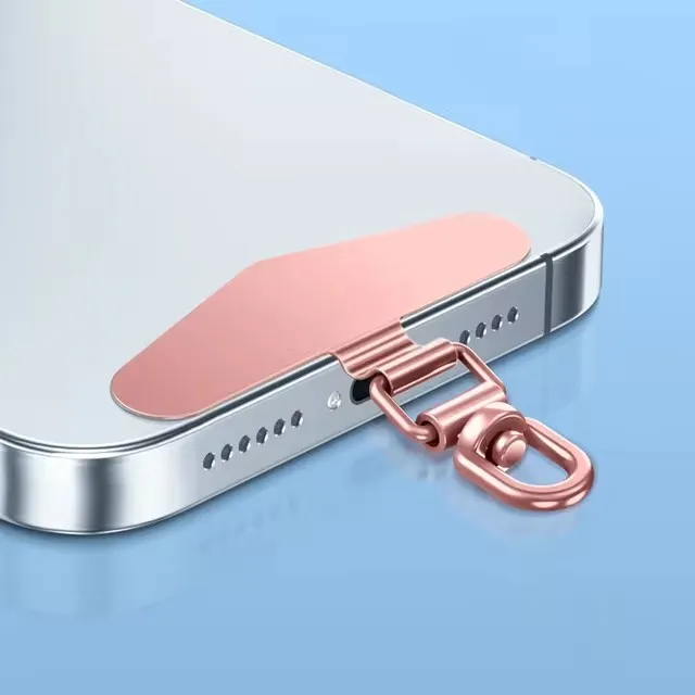 Universele roestvrijstalen mobiele telefoon Lanyard-patchpakking 360 graden draaibaar Afneembaar Anti-verloren metalen ketting Veiligheid Connect-kaart