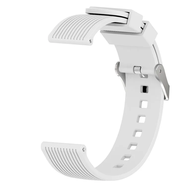 

20mm Stripe Texture Silicone Smart Watch Band for GarminMove Luxe/Move Style/Move 3/Move Venu - White