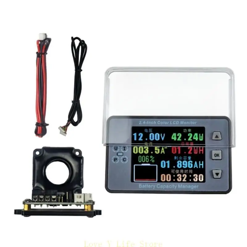 

L74C 0-500A Battery Tester Multimeter Ammeter Voltmeter Wattmeter 0-120V 300cm Cable