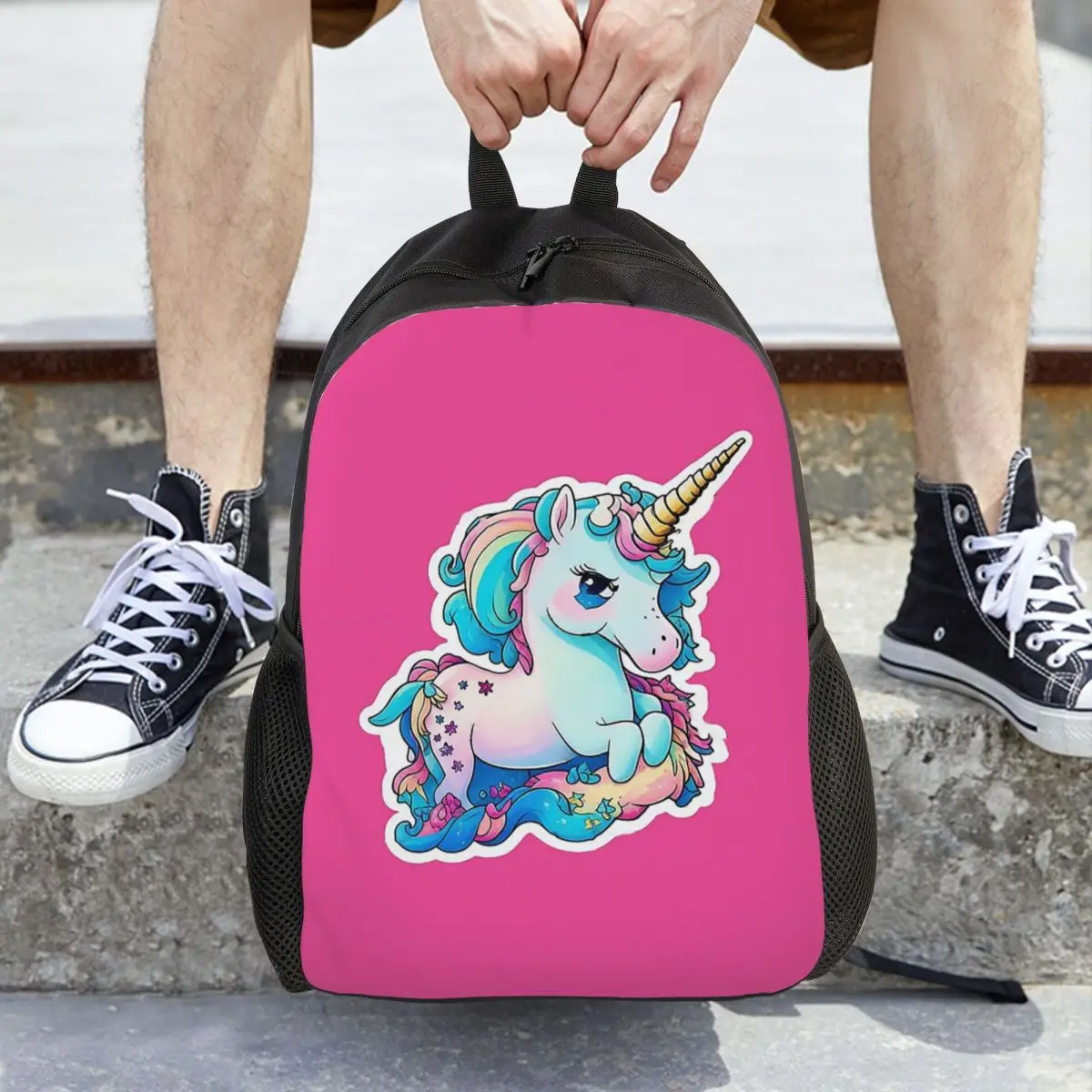 

Cute Colourful Unicorn 5 Backpack Hot Sale Daypack Large Capacity Children BookBag School Bag Shoulder Bags for Men Women