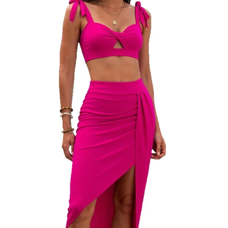 2026 New Women European American Solid Deep V Sexy One Piece Bikini Swimwear Elegant Beach Bathing Suit For Vacation Pool Party