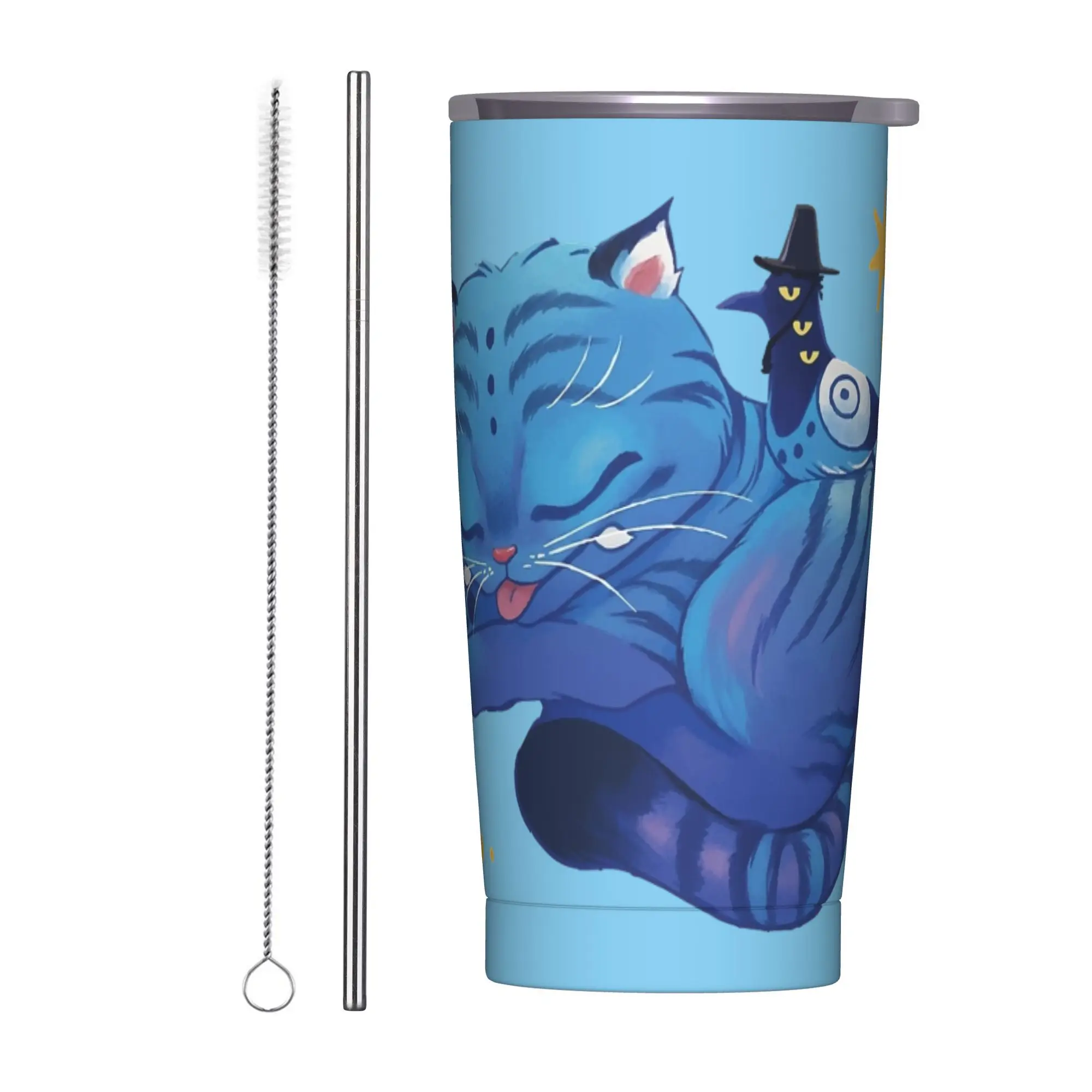 

KPop Demon Hunters Tiger Tumbler Vacuum Insulated Thermal Cup with Lid Straw Car Mugs 20oz