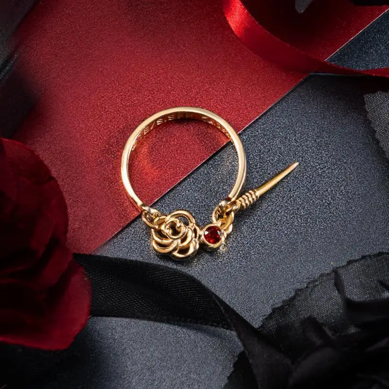 SPY FAMILY Yor Forger periféricos de anime creativos bidimensionales anillos decorativos de moda personalizados collares regalos de vacaciones