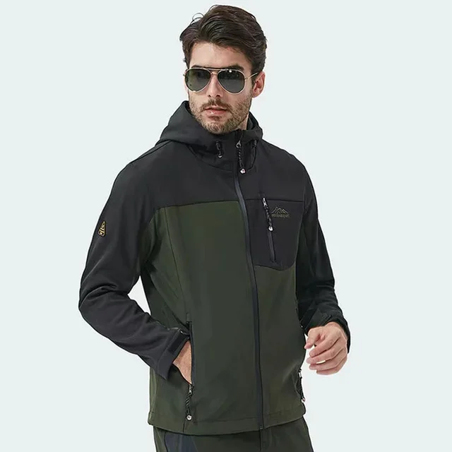 

Autumn Winter Men Softshell Hiking Camping Military Waterproof Fleece Lining Outdoor Ski Walking Trekking Coat