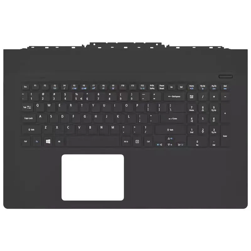 Capa de teclado retroiluminada para Acer, Palmrest Top Case, Backlight dos EUA, VN7-791, VN7-791G, Cor Preta