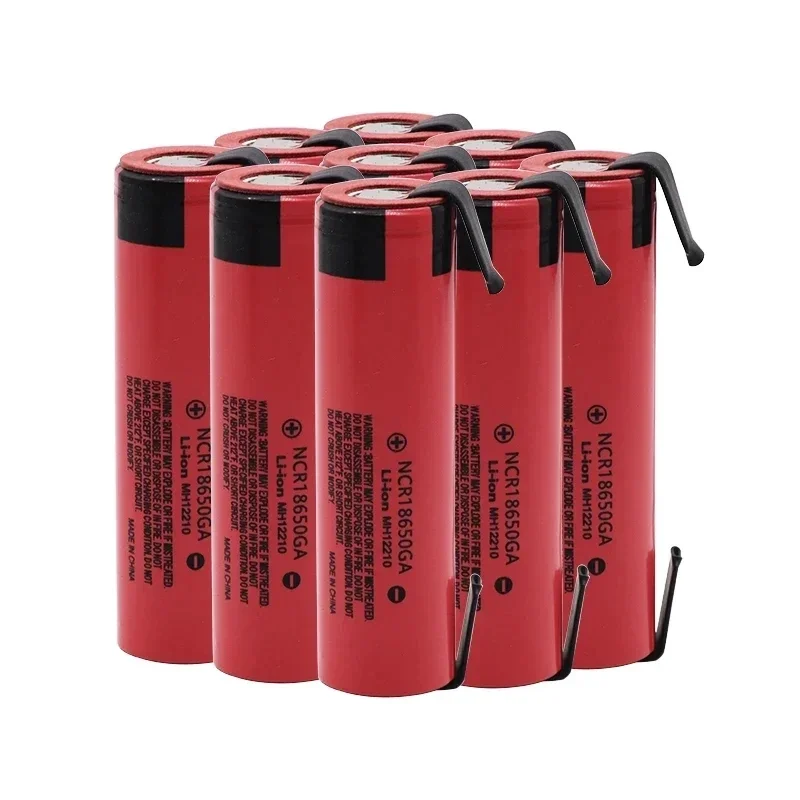 100% Original NCR 18650GA 30A discharge 3.7V 3500mAh 18650 rechargeable battery toy flashlight lithium battery + DIY Nickel