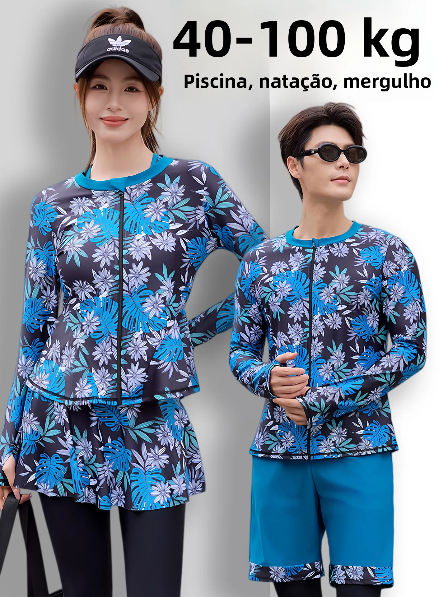 plus-size-diving-suit-women's-hot-spring-quick-dry-separate-long-sleeve-long-pants-sun-protection-snorkeling-suit-slimming-su