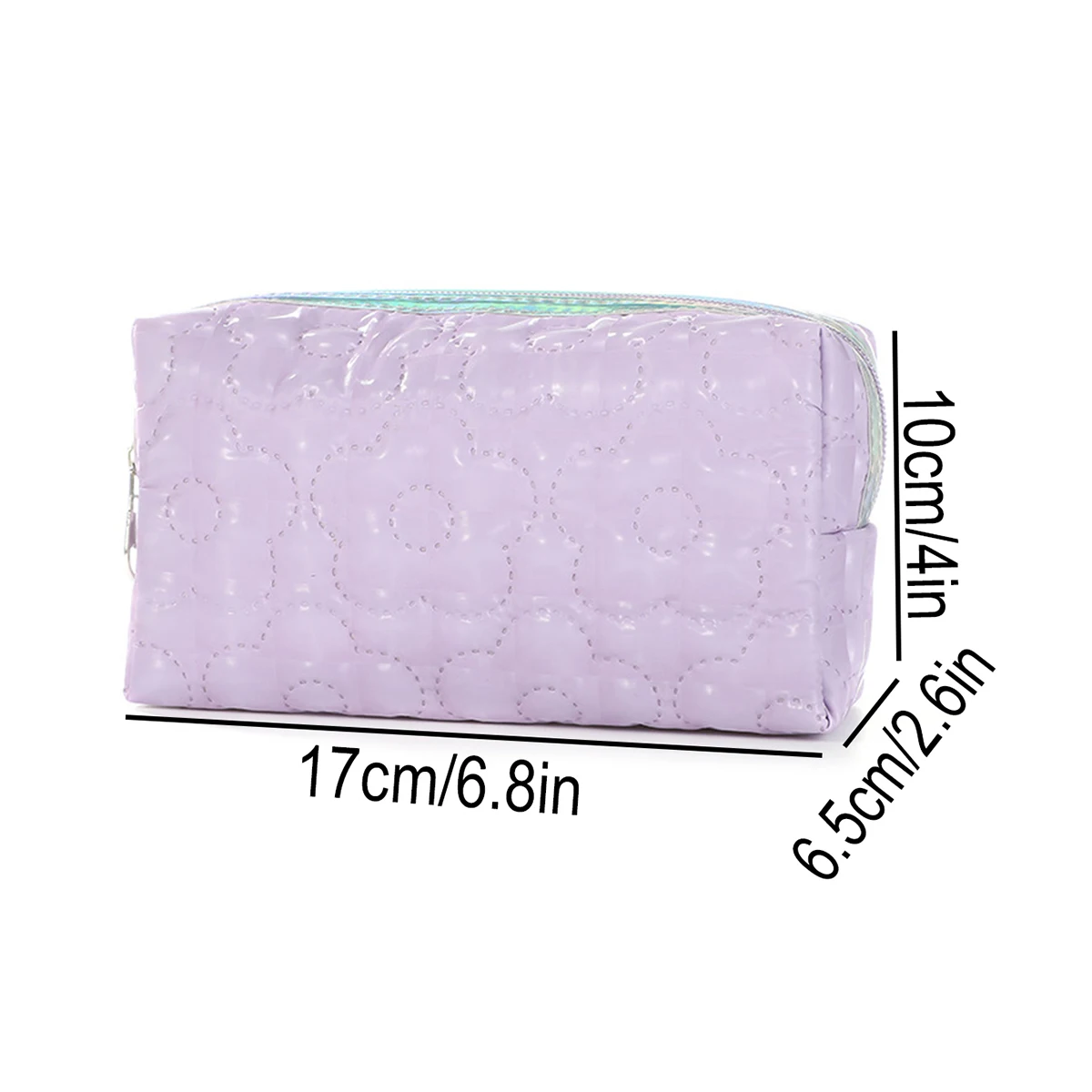 1PC exquisite floral pattern storage pouch with glitter fabric, portable desk stationery organizerBag for study and office