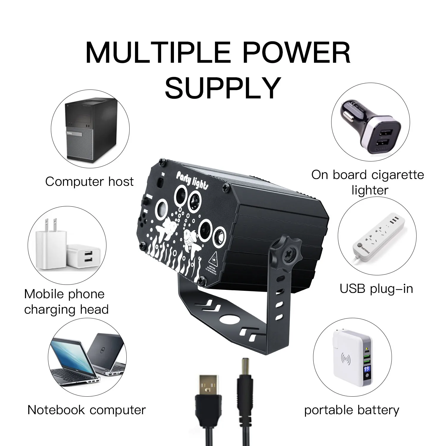 Свет для вечеринки DJ Disco Light Лазерная вспышка сценический проектор, подходит для украшения дома, вечеринки, клуба, караоке, окружающий свет