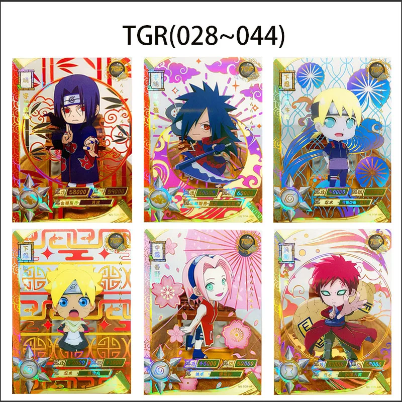 KAYOU NARUTO TGR 28-44 Transparent Cards Anime  Haruno Sakura Uzumaki Naruto Uchiha Sasuke Rock Lee Game Collectible Rare Card