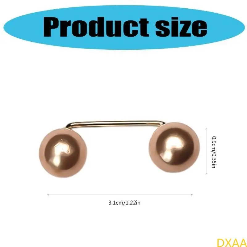 

DXAA 10pack Elegant Double Pearls Holder Women Dresses Waist Buckles Extender