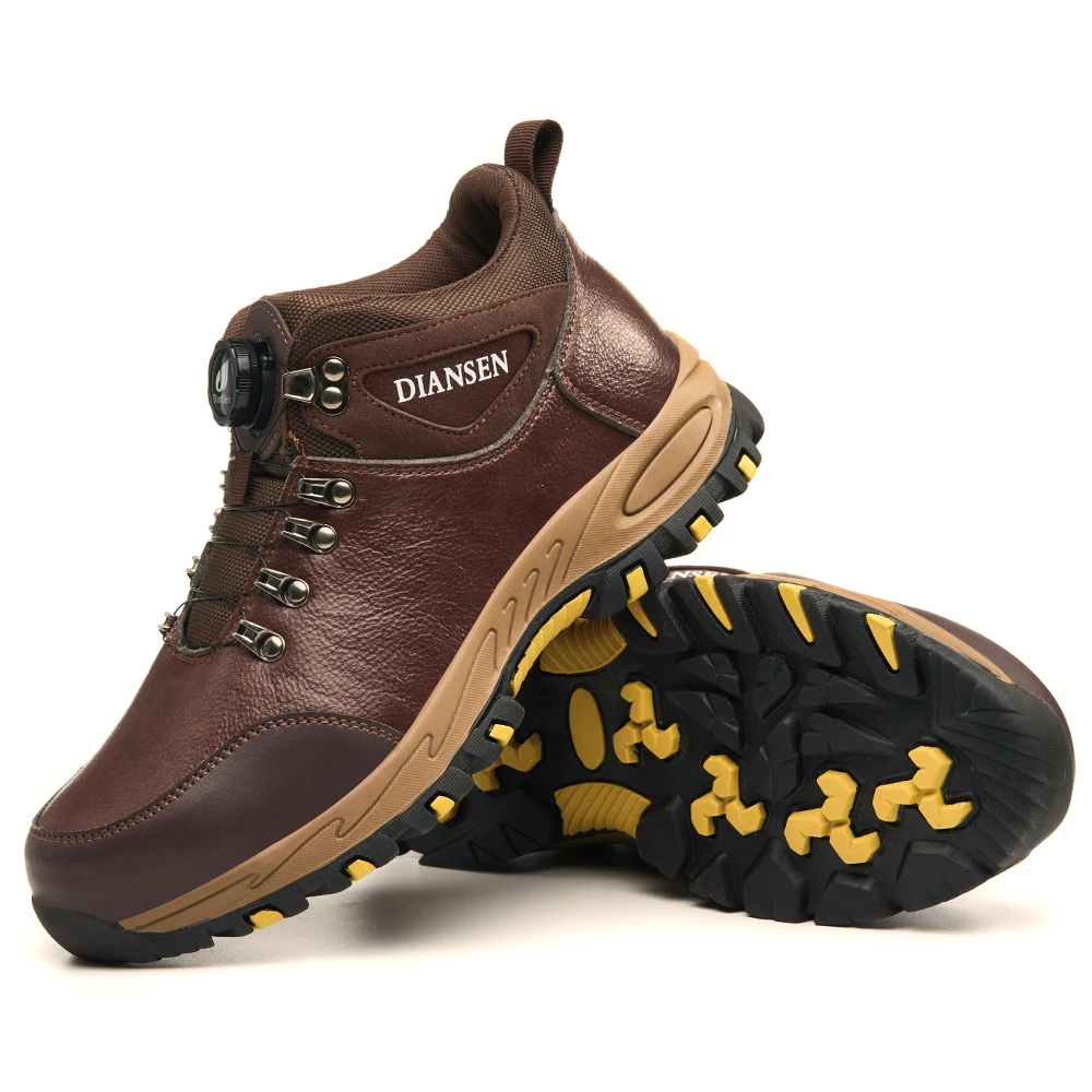 Мужские рабочие ботинки со стальным носком, противоударные, противопрокольные защитные ботинки, нескользящая водонепроницаемая кожаная обувь, неразрушимая обувь