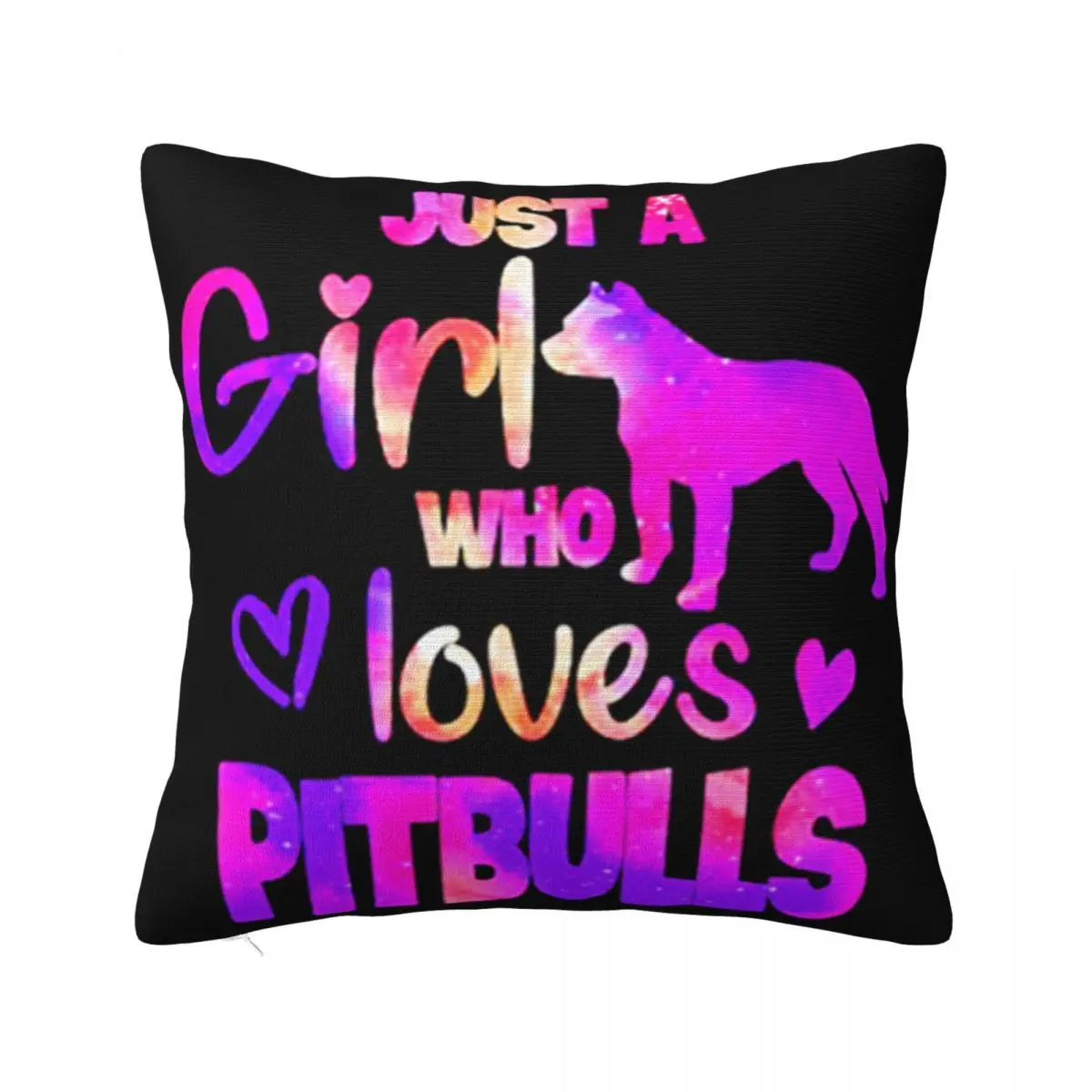 Just A Girl Who Loves Pitbulls Low Price Swag Unique Cheap Price Loose Hot Customiz Summer Customized Tops Pillow Case