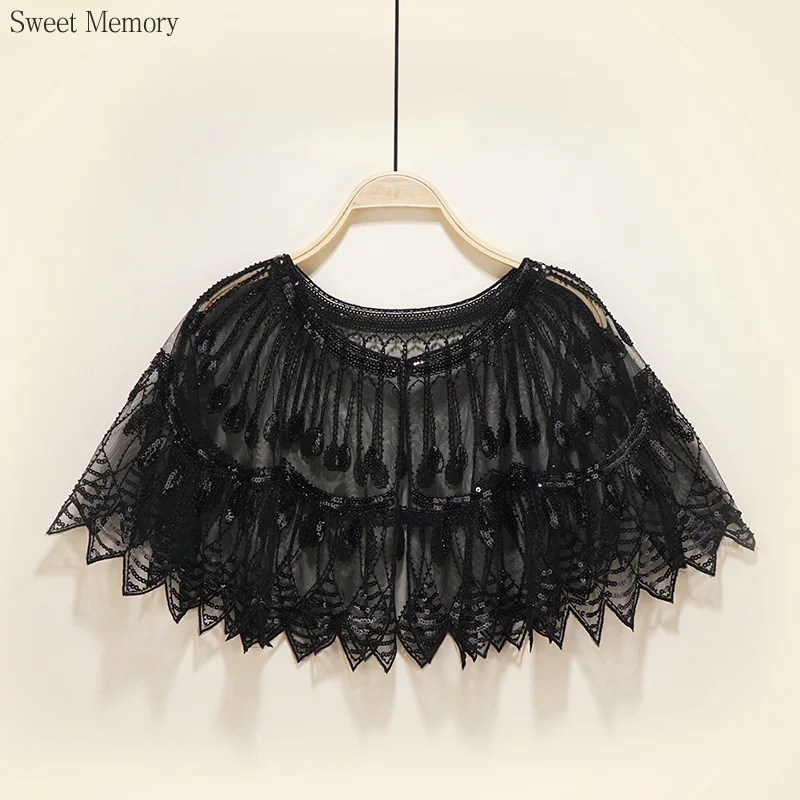 

N1130 Пальто и куртки Модная женская праздничная одежда Сладкая шаль с блестками с эффектом памяти Вечерние сетчатые короткие шаль с блестками Наружный наряд