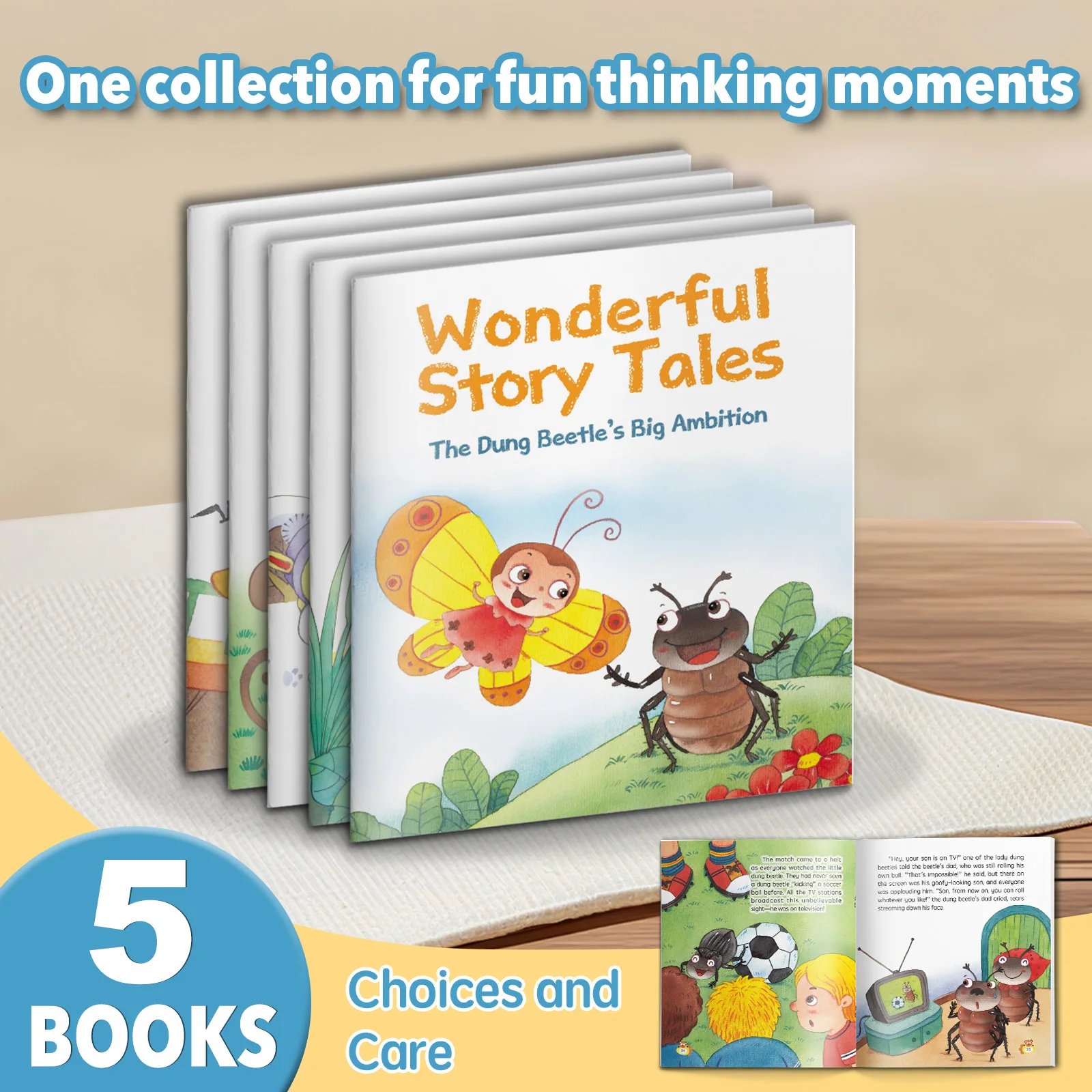 Children's story picture book, fun little stories, cute cartoon illustrations, a book for parent-child reading activities