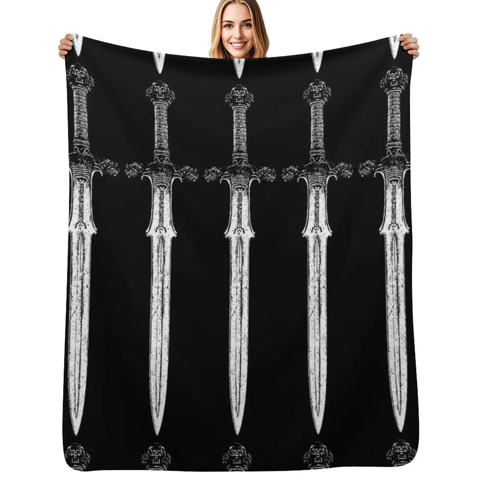 

Atlantean Sword! Throw Blanket Flannel Fleece Soft Warm Throw Blanket