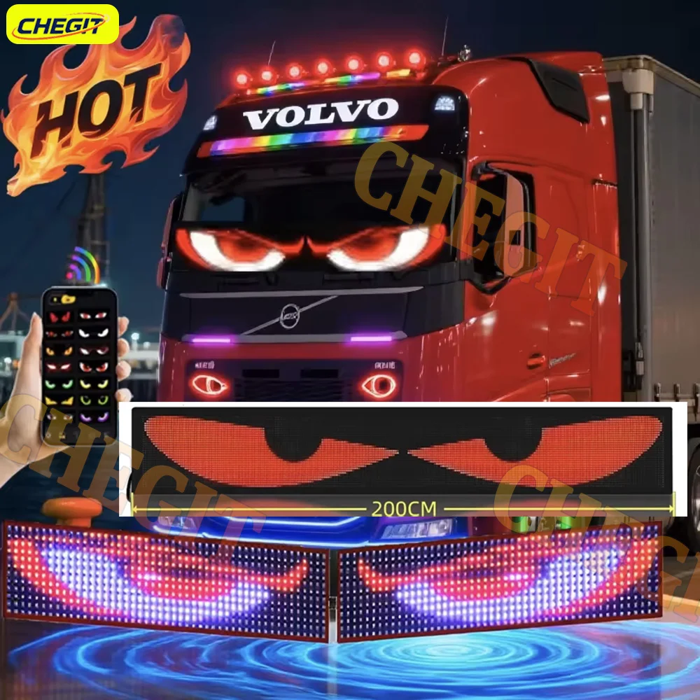 

APP Remote Control Big Demon Eyes Car Matrix Pixel Panel Night Light Programmable Flexible Display for Car Truck SUV Accessorie