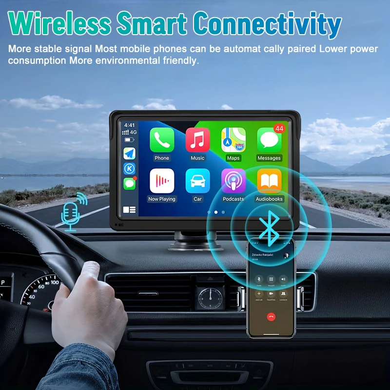 7 Inch Universal Wireless Carplay Android Auto Car Radio For VW Nissan Toyota Honda KIA HYUNDAI Multimedia Autoradio