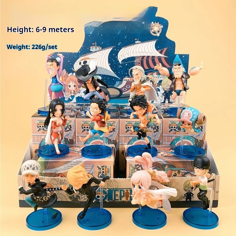 

Hot Sale One-Piece Figurine Set Luffy Roronoa Zoron Shan Zhi Ace Model Action Figure Ornament Capsule Toys Children'S Day Gift