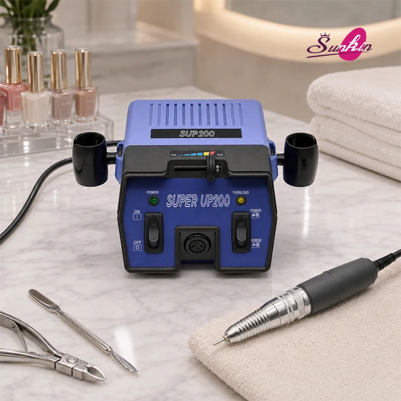 SUNKIN Professional 25000rpm Brushless Motor Nail Drill Machine Electric Manicure Polisher E-File for Dental Clinic