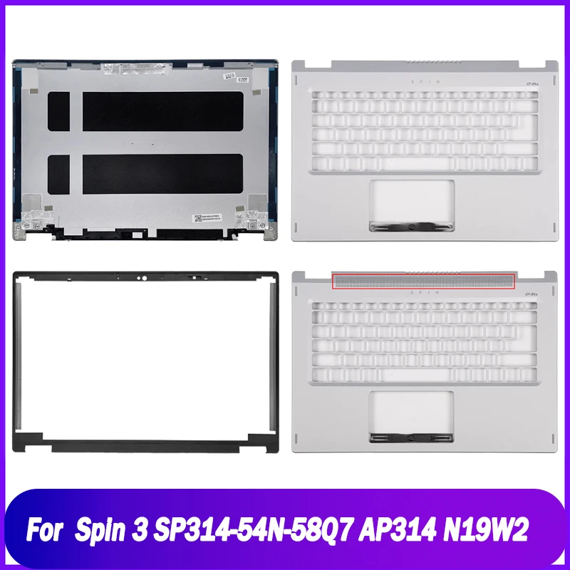 New Rear Lid For Acer Spin 3 SP314-54N-58Q7 AP314 N19W2 Laptop LCD Back Cover Front Bezel Palmrest Upper Replacement A B C Cover