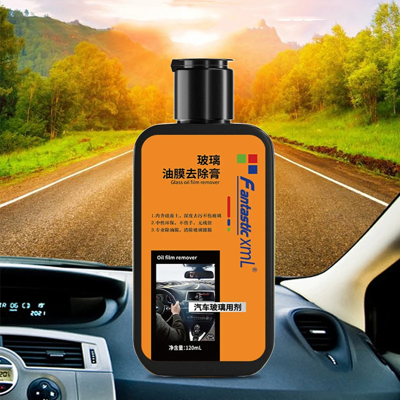 120Ml Pembersih Film Minyak Mobil Pembersih Film Minyak Kaca Mobil Agen Pemoles Kaca Mobil Aksesori Perawatan Mobil Lapisan Hidrofobik