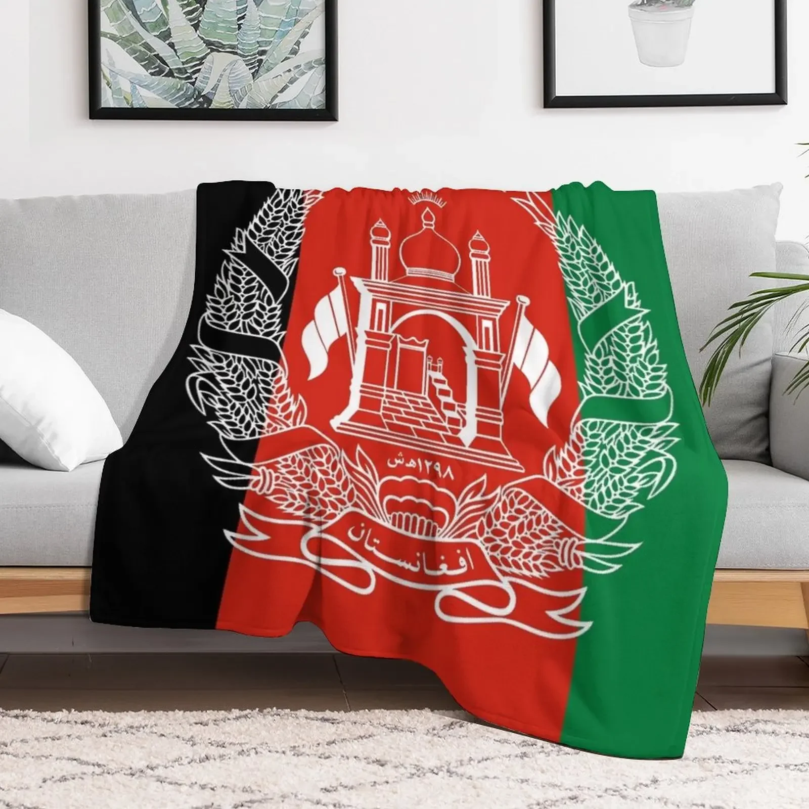 Flag of Afghanistan Throw Blanket Stuffeds Moving halloween Decorative Beds Blankets