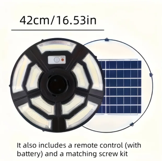 16.5”in black solar lamp (including lamp pole)