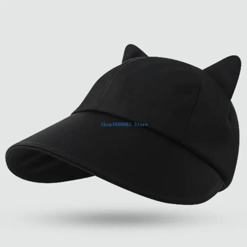 

T3LC Fashion Female Baseball Hat Lovely Ear Hat Outdoor Sport Hat Girl Kpops Hat