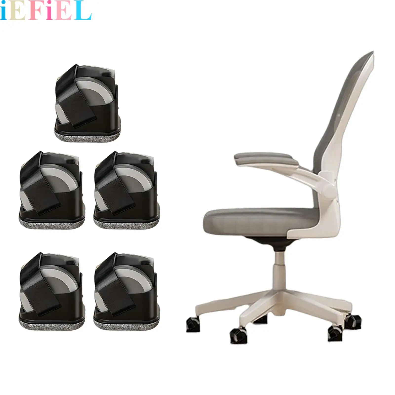 

Office Chair Wheels Stoppers Furniture Wheel Caster Cups with Felt Bottom Pads for Rolling Chair Office Use