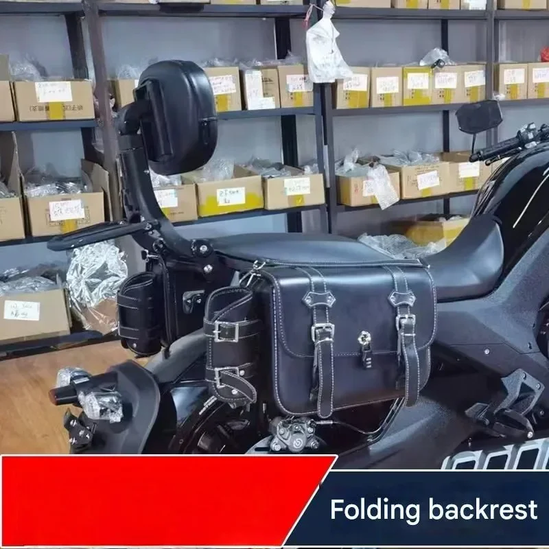 【Supreme quality】BENDA LFC700 Motorcycle Modified Multi-functional Driver and Passenger Folding Backrest Quick-Release Side Bag