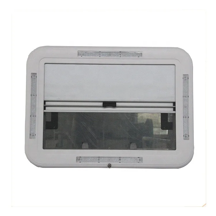 rv accessories high quality black aluminum alloy roof window rv skylight 800*500 mm