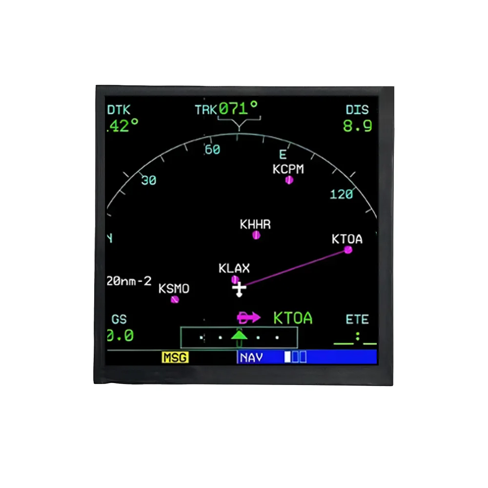 6.2 Inch Flight Simulator LCD 720x720 Resolution IPS LVDS Interface TFT Square LCD Display