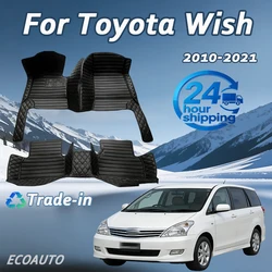 Car Floor Mats For Toyota Wish 2010 2011 2012 2013 2014-2021 Custom Auto Foot Pads Automobile Carpet Cover interior accessories