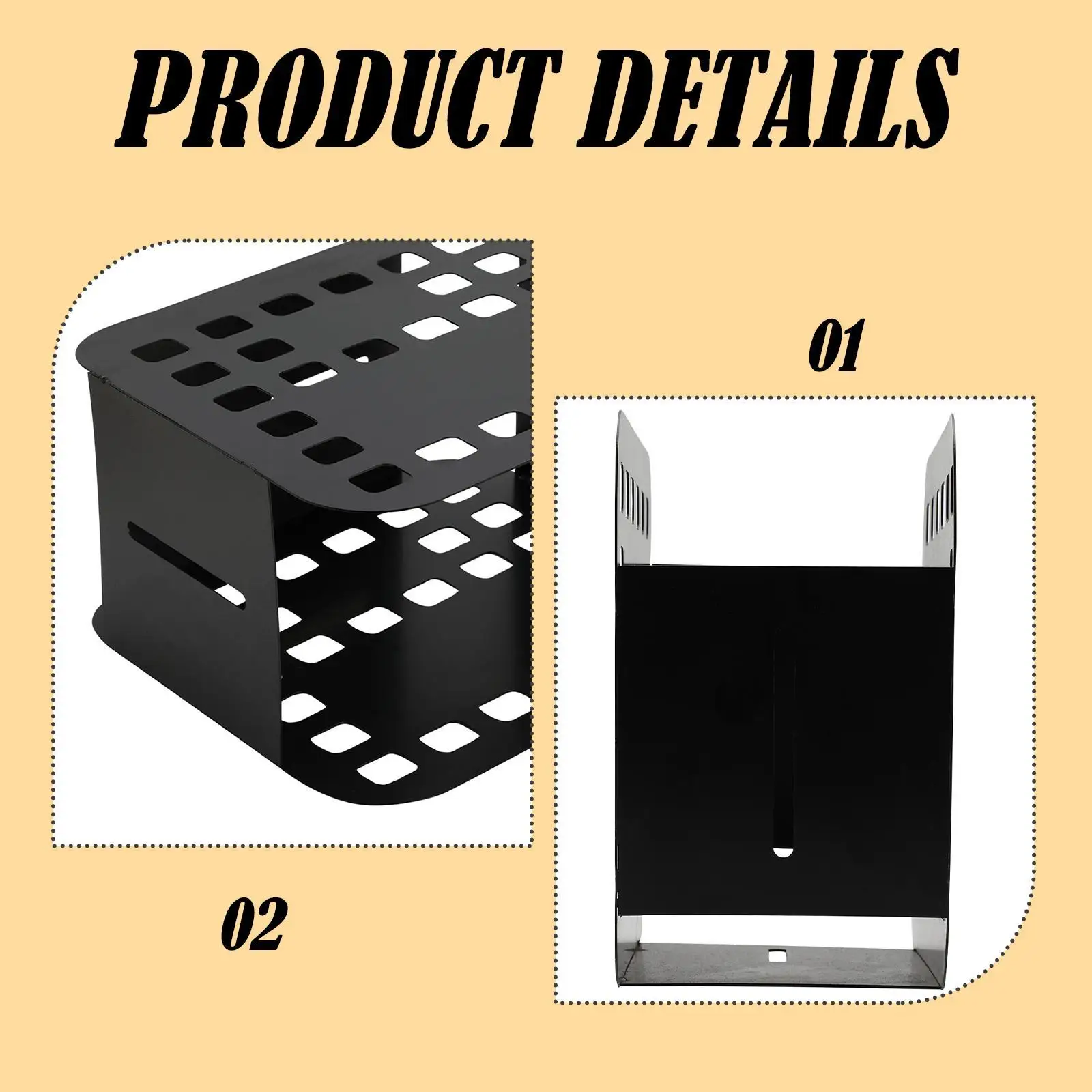 Bike Front Basket Organizer Openwork Design with Secure Mounting Heavy Duty Cargo Carrier for RX Quick Installation