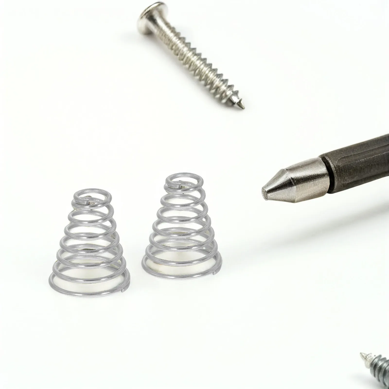 20Pcs Battery Springs Stainless Steel Conical Compression Tapered Spring 0.8mm Wire Diameter Flashlight Tailcap Replacement